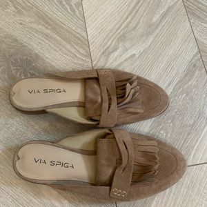 Via Spiga Mules 5.5 Leather Suede